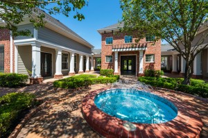 Three Bedroom Apartments for Rent in Conroe, TX -Courtyard with Fountain      